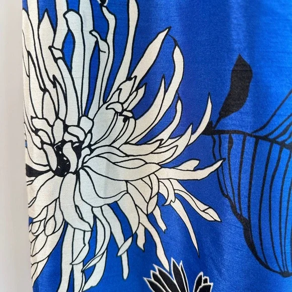 Sheri Martin‎ Dress Blue Floral  Cocktail Whimsical  Size 6 Retro Vintage Y2K - Picture 5 of 13